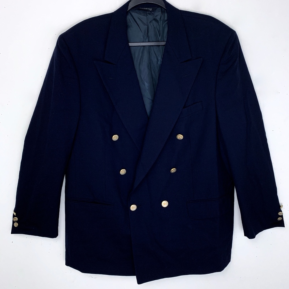Vintage Burberrys Double Breasted Navy Blazer